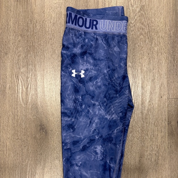 Under Armour Girls Youth Purple Capri Leggings | Size XL - Picture 6 of 7